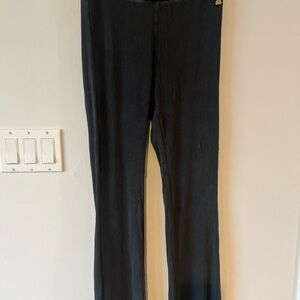 Teddy Fresh Black Classic Ribbed Washed Flare Leggings Women’s Small Pants